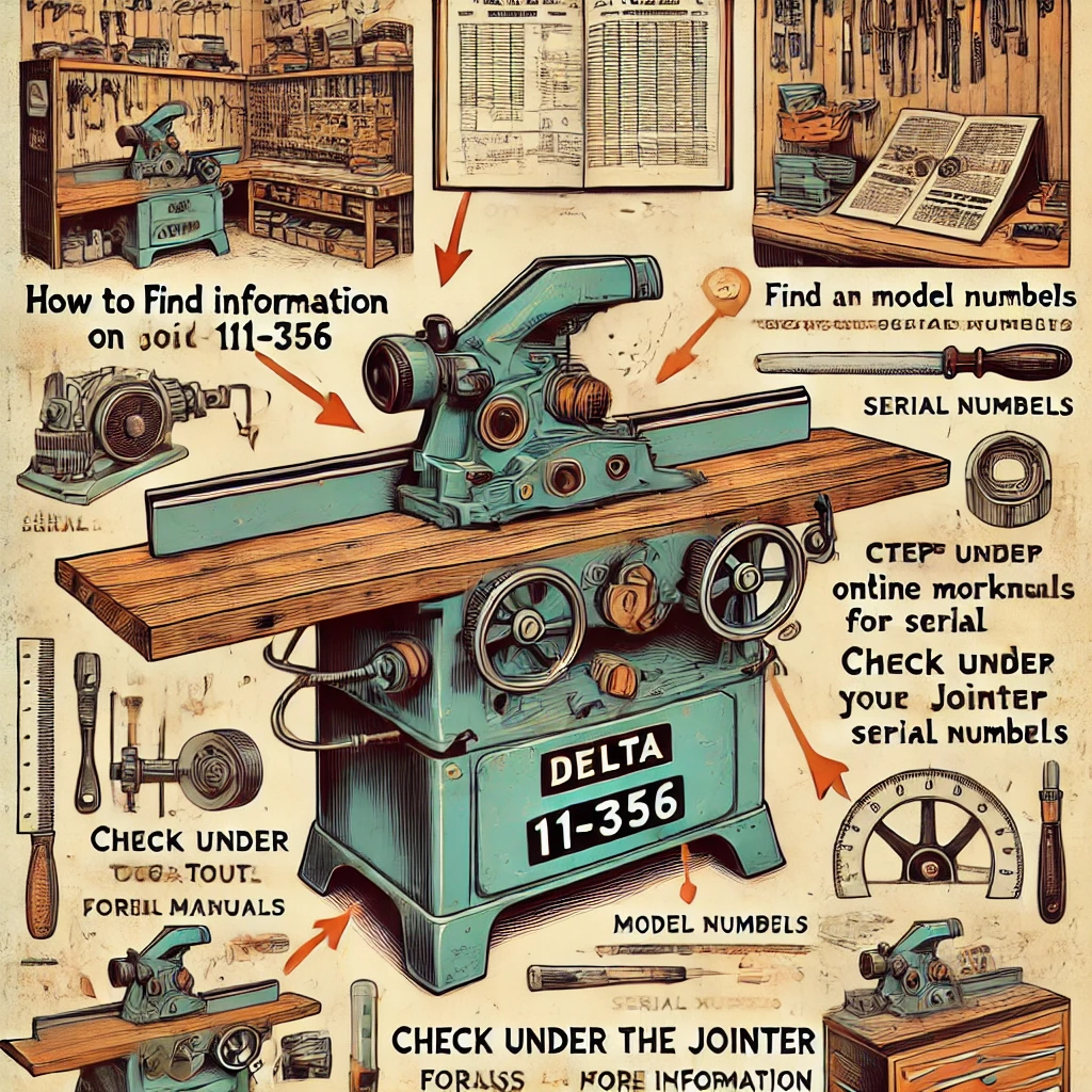 how tro find info on old jointer delt 111-356